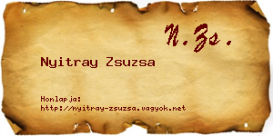 Nyitray Zsuzsa névjegykártya